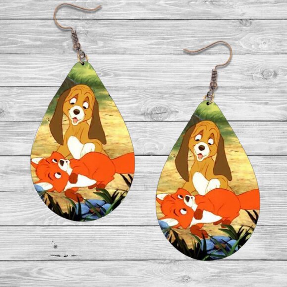 Fox and the Hound Movie Earrings - Picture 2 of 2